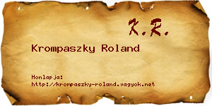 Krompaszky Roland névjegykártya