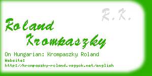 roland krompaszky business card